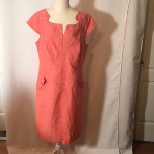 BIN14 coral sheath dress in women’s size 16W